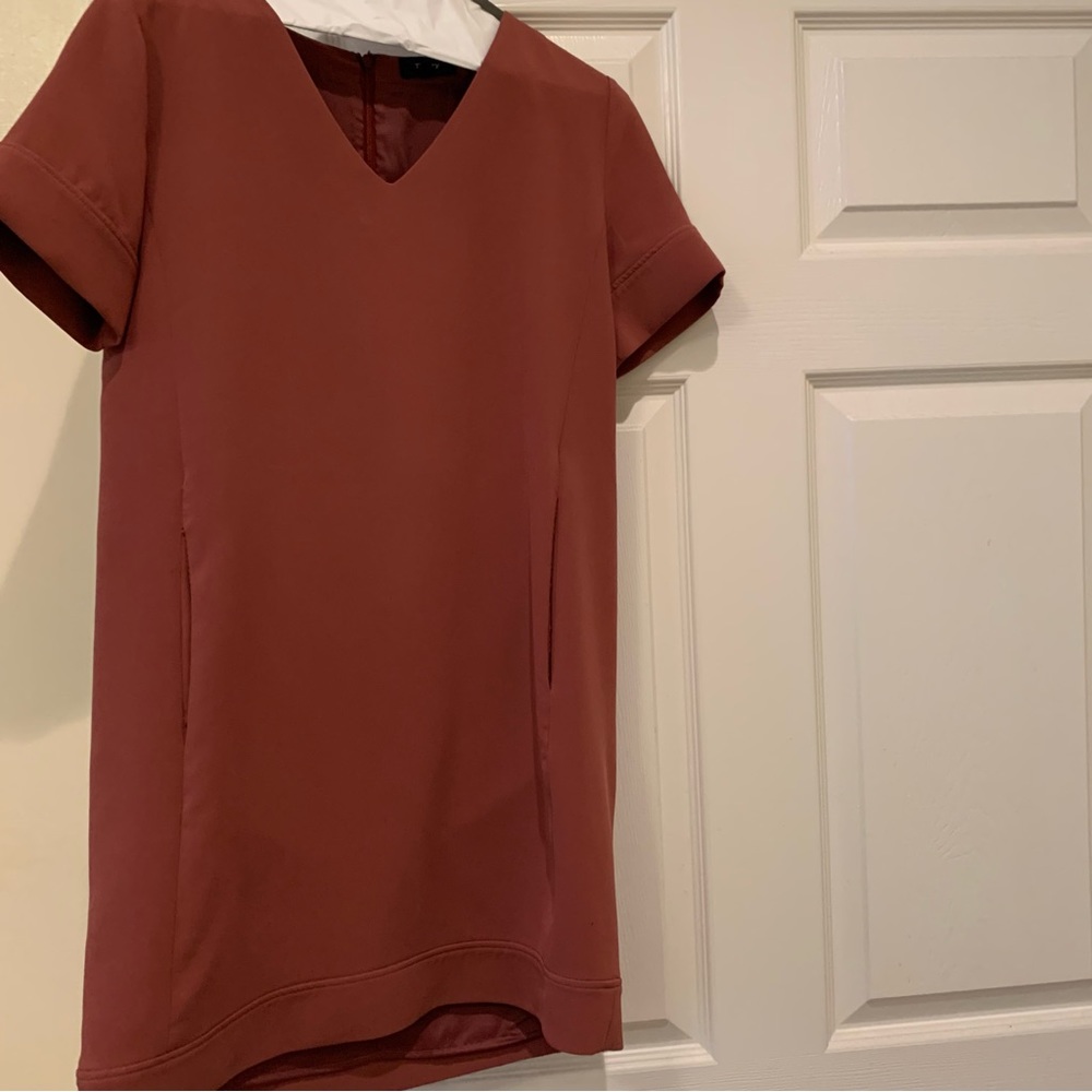 Mavve dust rose theory shift mini dress